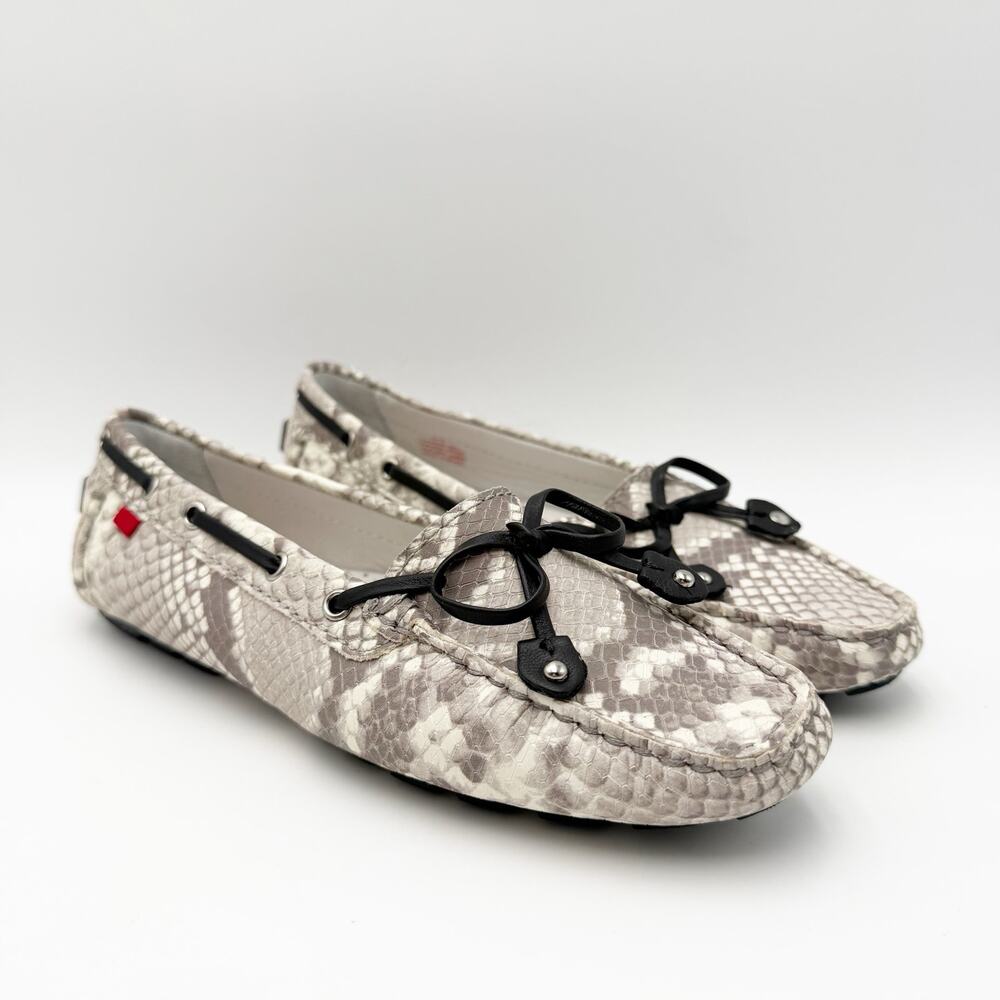 Marc Joseph NY Womens Cypress Hill Loafers Size 5.5 M Grey White Leather NWOB